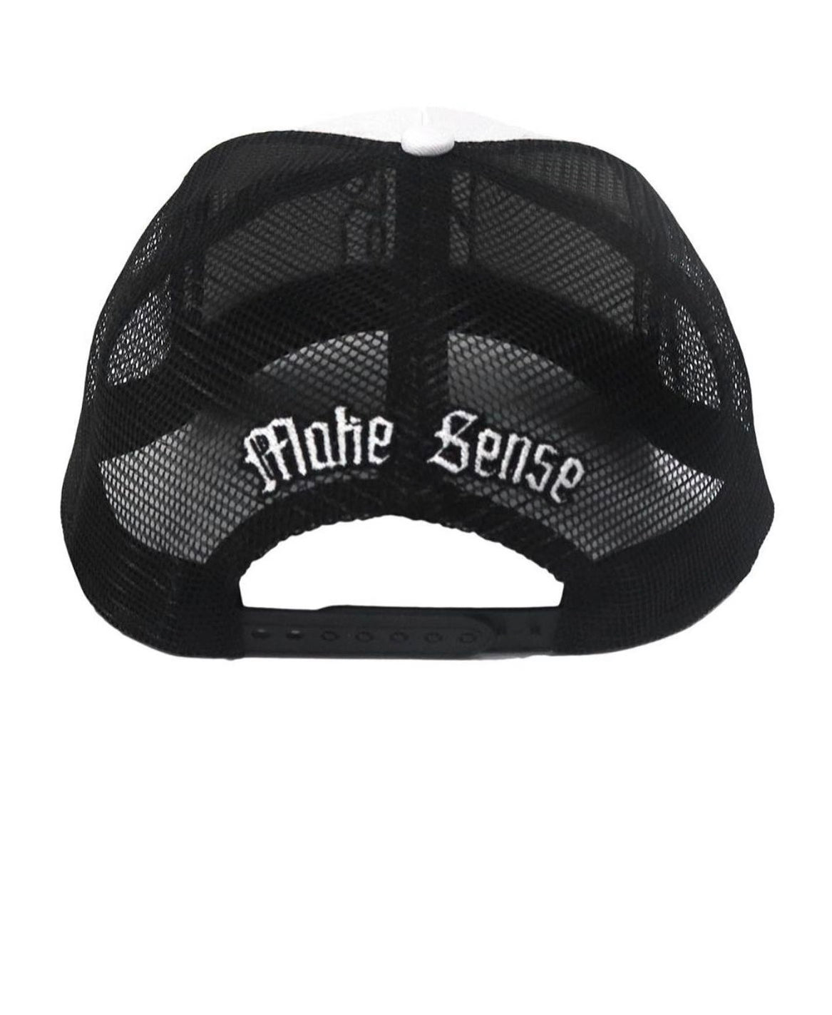 Custom Quality Embroidered 5 Panel Trucker Hat - Black/White