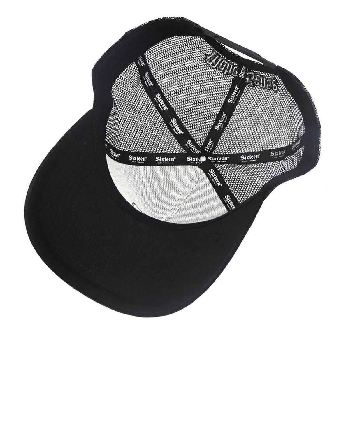 Custom Quality Embroidered 5 Panel Trucker Hat - Black/White